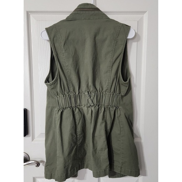 CAbi Explorer Utility Vest Jacket Full Zip Womens Size XS Green - Picture 4 of 4